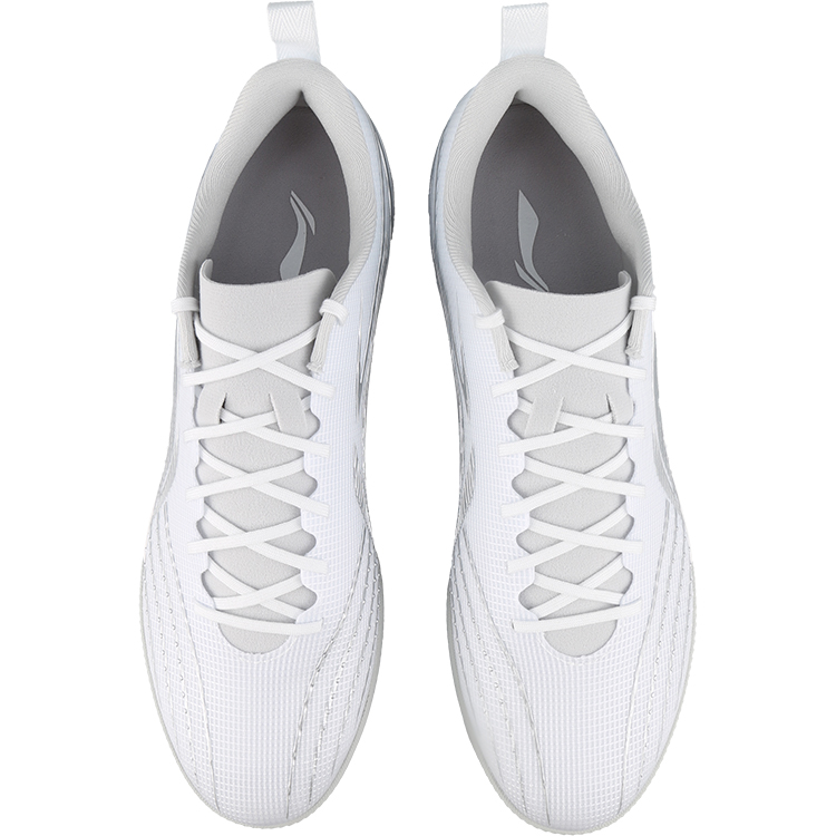 Li Ning TF Turf Artificial Turf Soccer Shoes Men’s White Silver