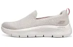 Skechers Go Walk Fle Abrasion Resistant Low top Casual Shoes Women's Light Gray
