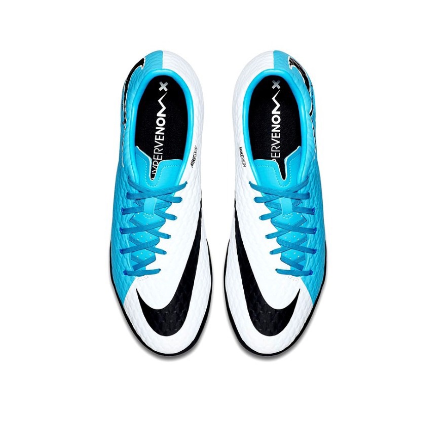 Nike Hypervenom Phelon TF Turf Cushioning Abrasion Resistant Cushioning, Wear Resistant Soccer Shoes Men’s Blue Black