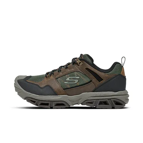 Skechers Abrasion Resistant Abrasion Resistant Low top Casual Shoes Men's Brown Green