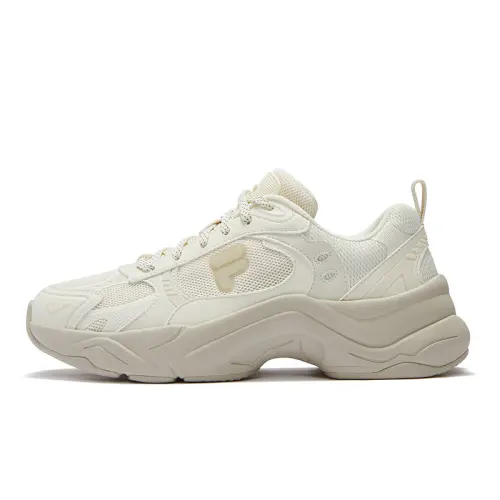 FILA FUSION UNIQUE Abrasion Resistant Breathable Low top Casual Shoes Women's Antique White