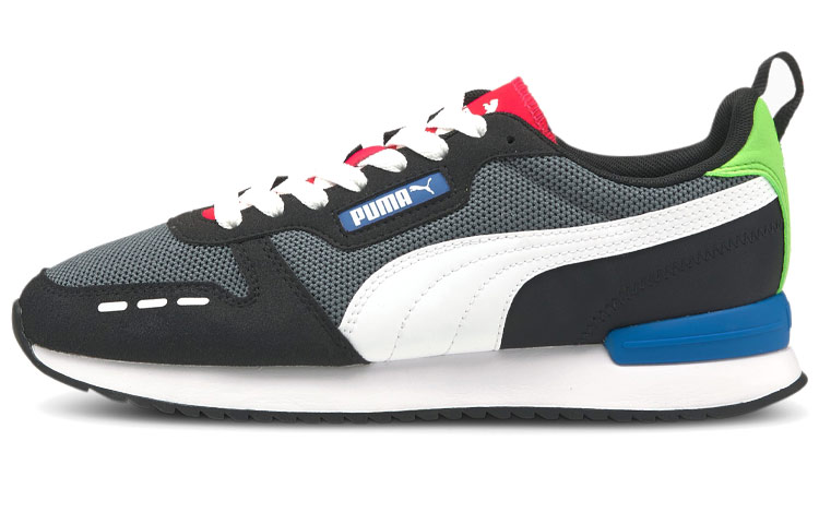 PUMA Puma R78 fabric, trendy and comfortable, low-top lifestyle shoes, same style for men and women, black, green and red