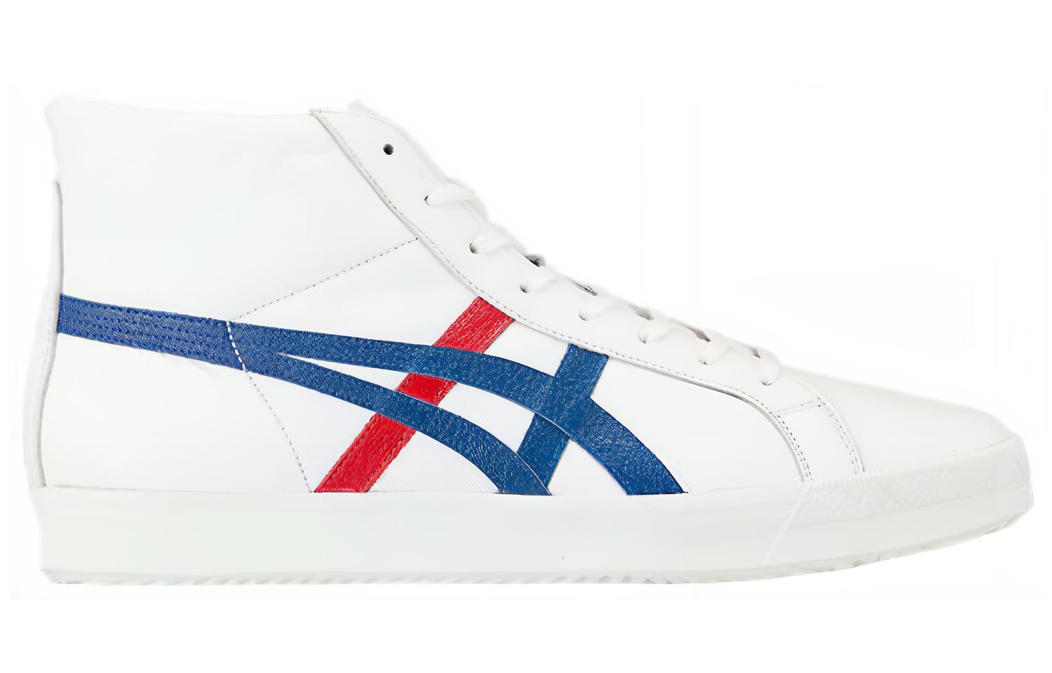 Кроссовки Onitsuka Tiger Fabre BL-L Deluxe (бело-сине-красные) — фото 2