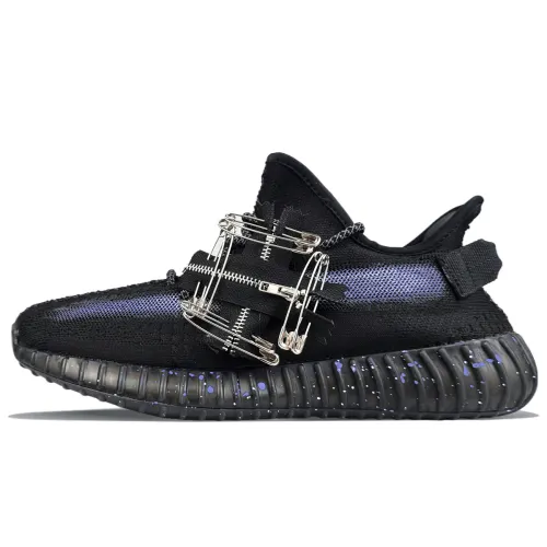 Adidas Originals Yeezy Boost 350 V2 Low top Casual Shoes Unisex Black Purple