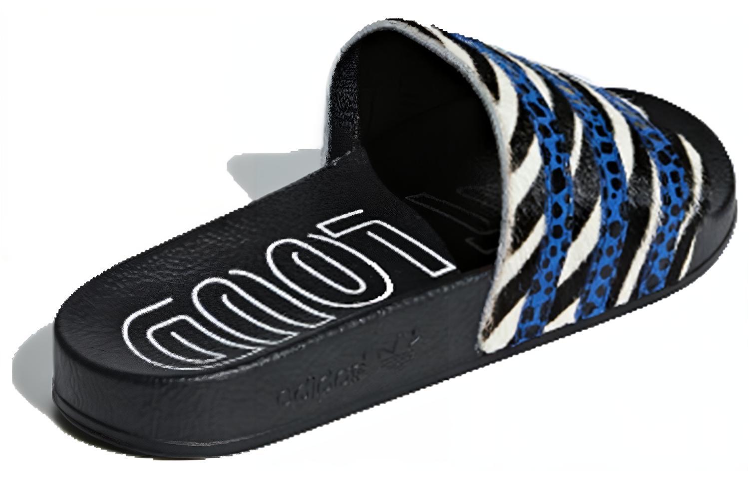 Женские шлепанцы adidas originals Adilette Slides (черно-синий) — фото 3