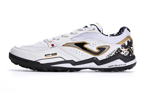 Joma TF Turf Slip Resistant Abrasion Resistant Slip Resistant Abrasion Resistant Soccer Shoes Men's White