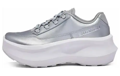 SALOMON SR811 Leather Platform Comme Des Garcons Silver