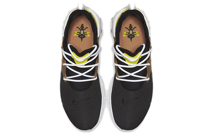 Мужские кроссовки Nike React Presto (черно-желтые) — фото 3
