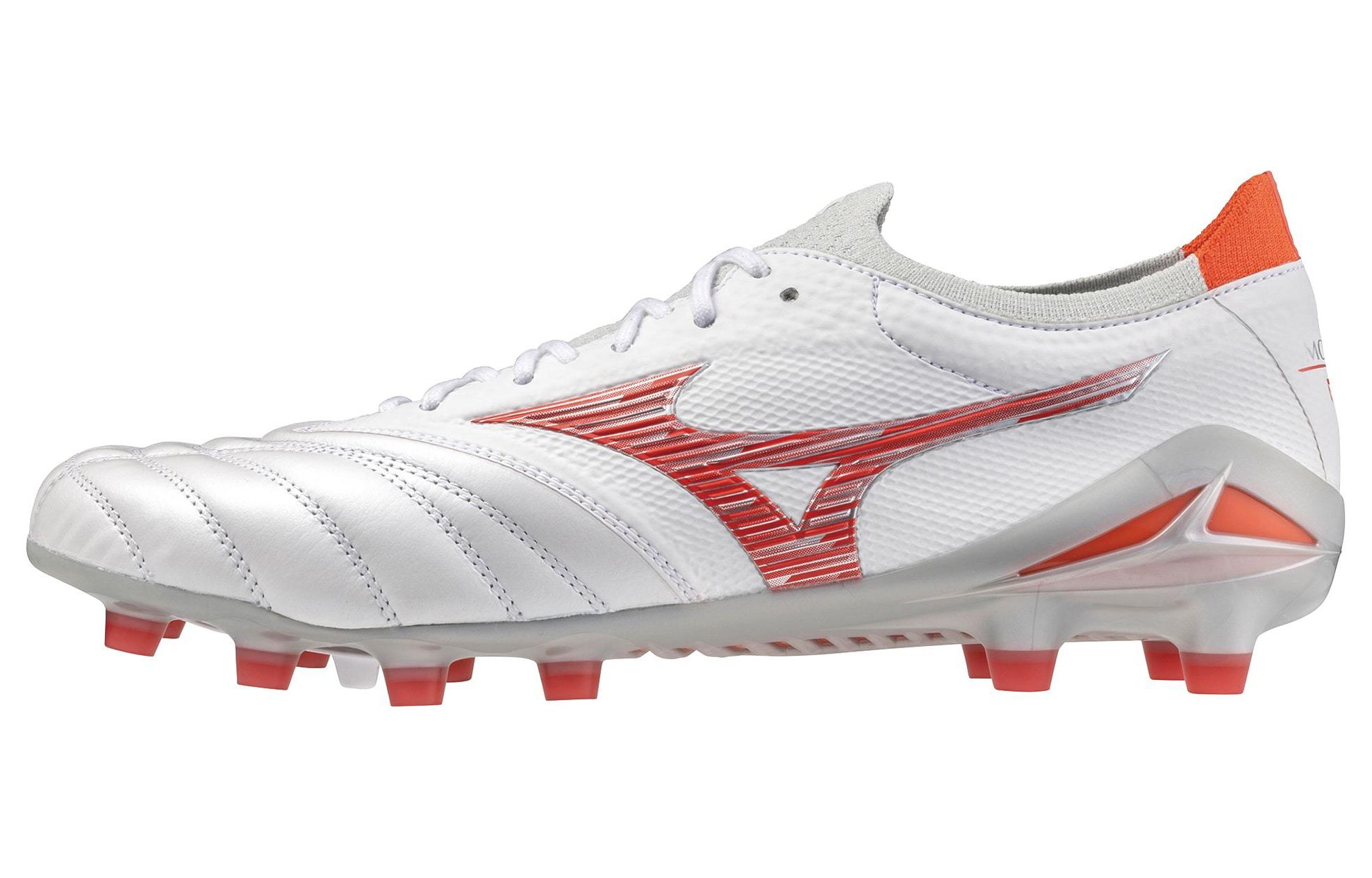 Mizuno Morelia Neo IV FG (glue spikes) leather non-slip wear-resistant football shoes men and women same style white