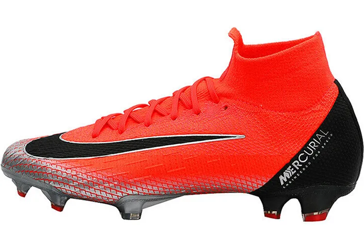 Nike Mercurial Superfly 6 FG Firm Ground Slip Resistant, Breathable, And Lightweight Soccer Shoes Men's Red