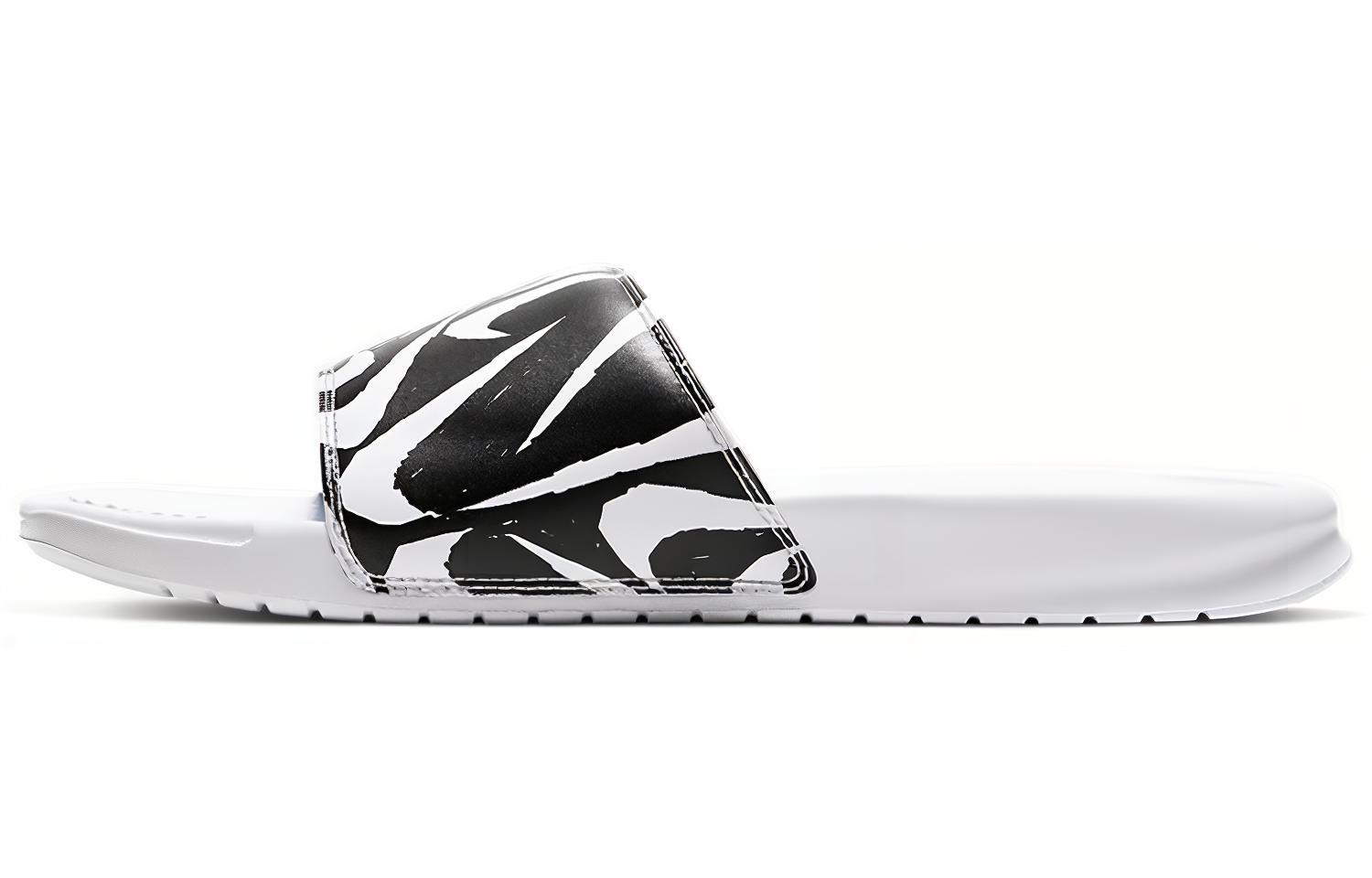 Nike Benassi Jdi Print Slide 'White Black Swoosh'