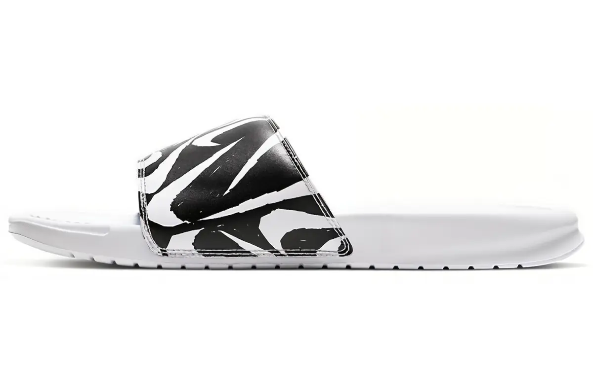 Nike Benassi Jdi Print Slide 'White Black Swoosh'