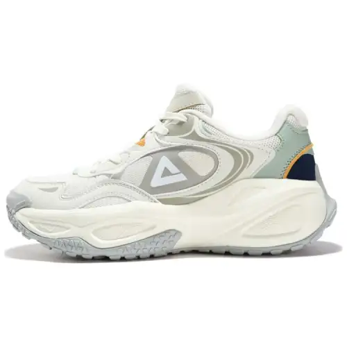 PEAK Taichi Puffy Shoes Abrasion Resistant Low top Casual Shoes Unisex White