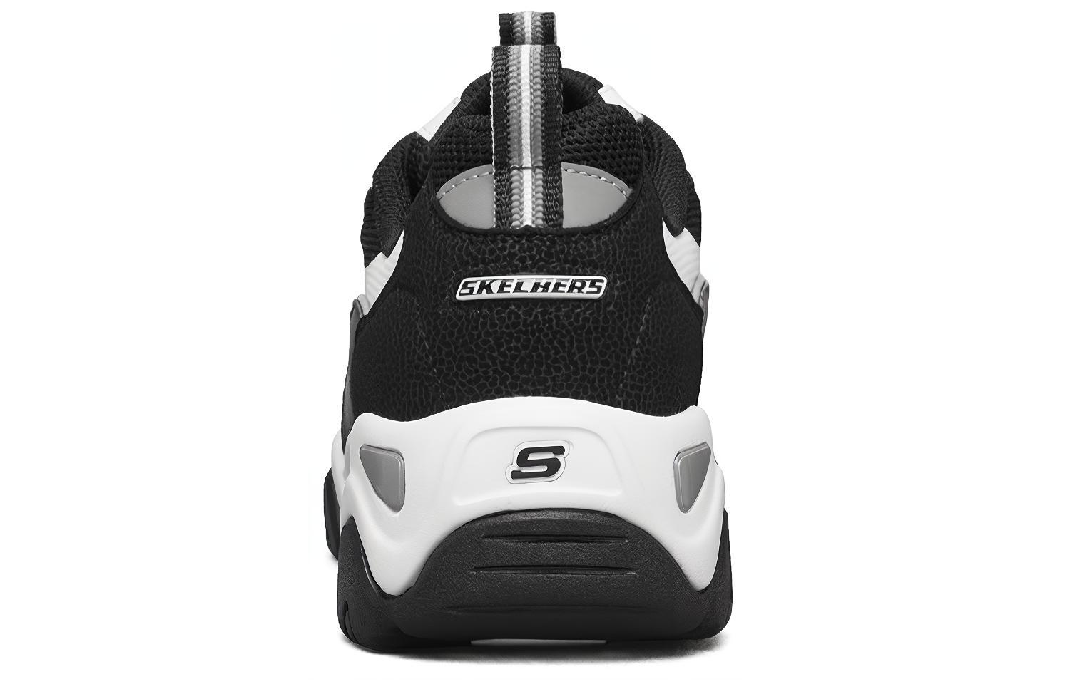 Женские кроссовки Skechers D'LITES 2.0 (черно-белые) — Чёрный / белый — фото 4