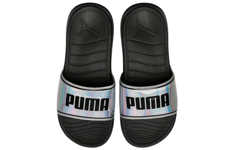 Женские шлепанцы PUMA Popcat 20 (черные) — Чёрный — фото 3