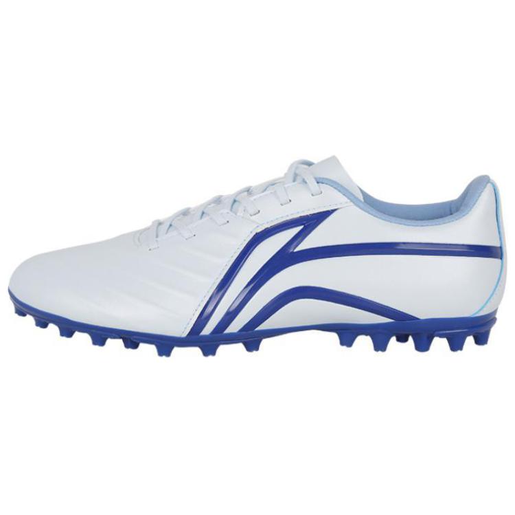 Li Ning MG Multi Ground Artificial Turf Cushioning Slip Resistant Abrasion Resistant Soccer Shoes Men's Blue White