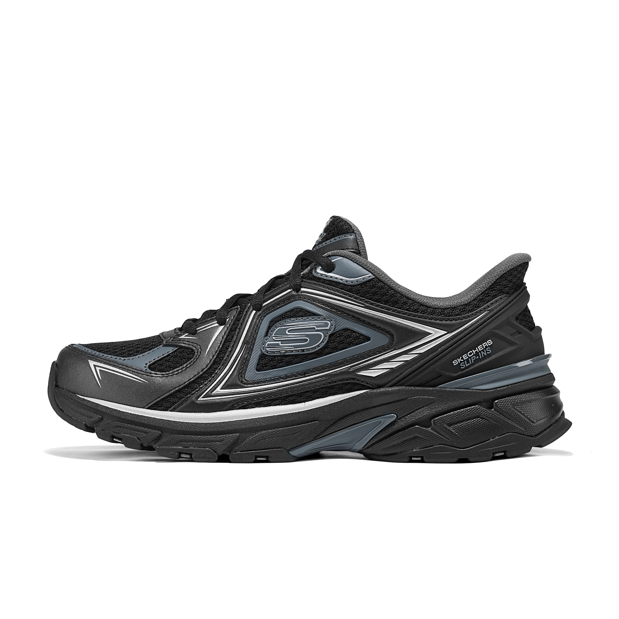 Мужские слипоны Skechers SLIP-INS (черные)
