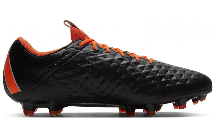 Мужские кроссовки Nike Tiempo Legend 8 Elite 4 FG (черный / оранжевый) — Чёрный / оранжевый — фото 2