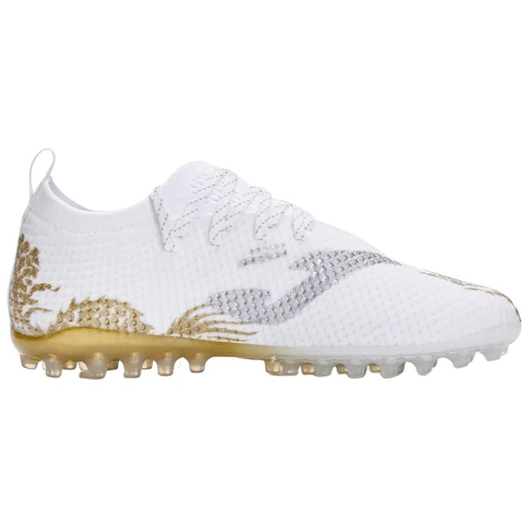 Joma Cushioning Slip Resistant Abrasion Resistant Breathable Coverage Soccer Shoes Men’s White Gold