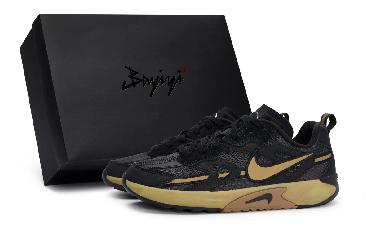 Nike JAM Slip Resistant Abrasion Resistant Low top Casual Shoes Women's Black Brown Yellow
