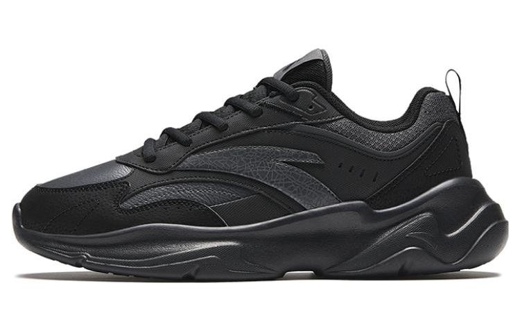 Anta Chao Bai Gz Cushioning Slip Resistant Abrasion Resistant Low top Casual Shoes Men's Black