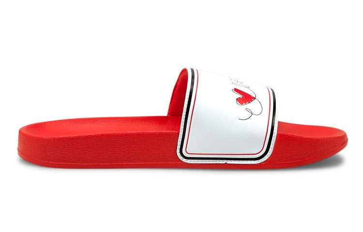Женские шлепанцы PUMA Leadcat EVA (красно-белые) — Красный / белый — фото 2