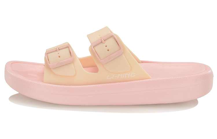 Li Ning Clap Comfortable EVA Quiet Slide Slippers Women's Pink
