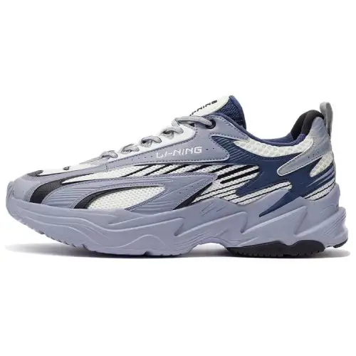 Li Ning Meteor Synthetic Leather Cushioning Slip Resistant Abrasion Resistant Rebound Low top Casual Shoes Men's