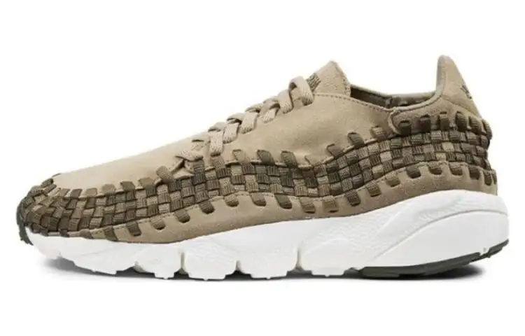 Nike Air Footscape Woven NM Suede Cushioning Slip Resistant Abrasion Resistant Low top Sports Casual Shoes Brown