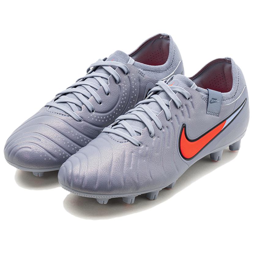 Nike Tiempo Legend 10 Pro Soccer Shoes Unisex Gray Red