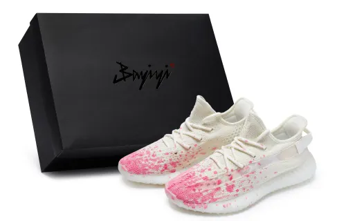 Adidas Originals Yeezy Boost 350 V2 811 Manufacturing, Frost Rose Sparkle, Special Shoe Box Low top Casual Shoes Unisex