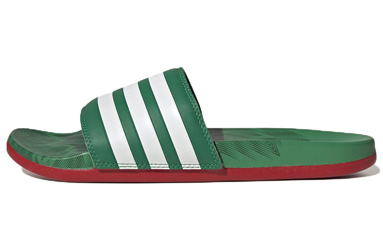 Adilette Adidas Comfort Slide 'Vivid Green Scarlet'