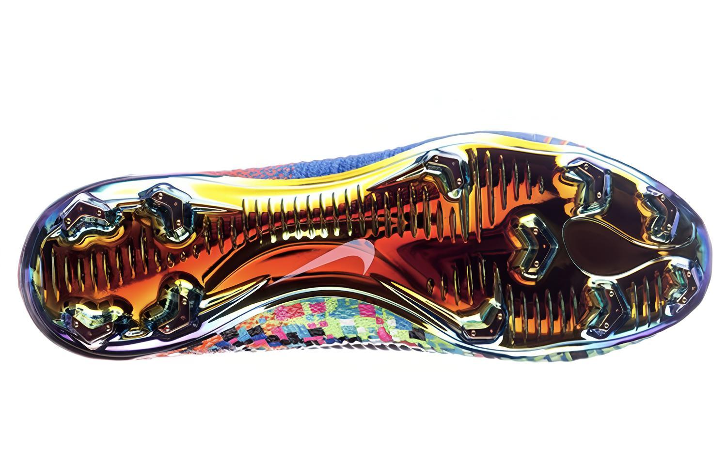 Мужские бутсы Nike Mercurial Superfly 5 EA Sports EA FG (оранжевый) — 腥红/照片蓝/荧光绿/黑 — фото 4