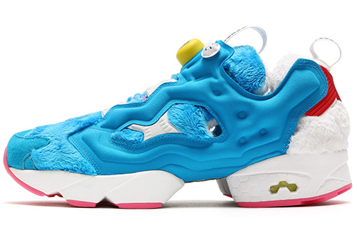 Doraemon/Doraemon x Reebok Instapump Fury comfortable and versatile low-top lifestyle casual shoes for men and women, blue and white