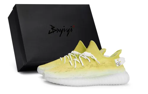 Adidas Originals Yeezy Boost 350 V2 811 Manufacturing, Can't Beat You Yellow, Special Shoe Box Minimalist Style