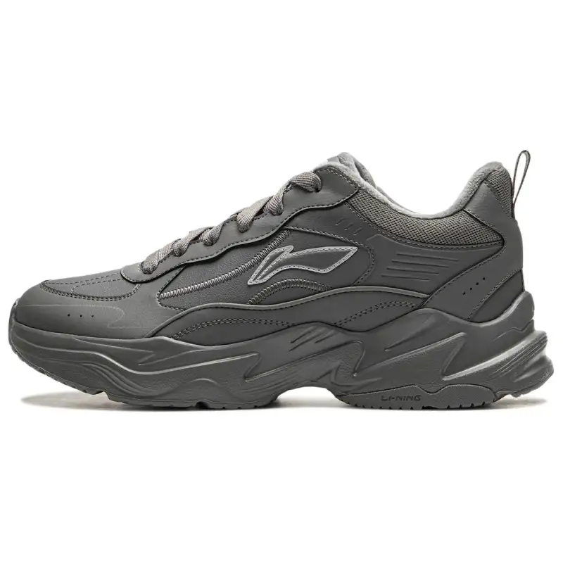 Li Ning Defender LN DEFENDER Comfortable And Trendy Fleece Lined Cushioning Thermal Rebound Low top Casual Shoes Men's