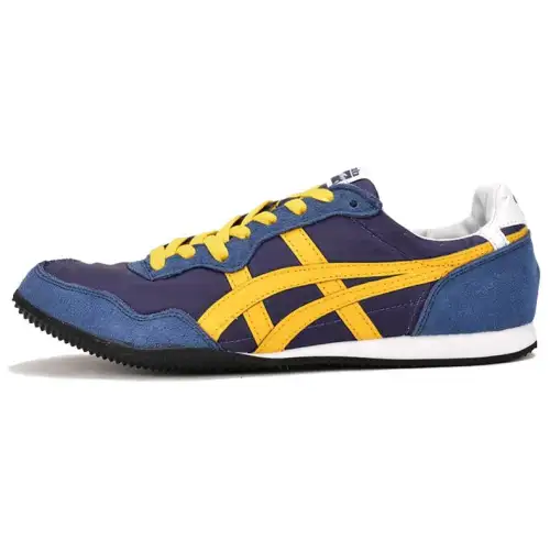 Onitsuka Tiger Serrano Cushioning Slip Resistant Abrasion Resistant Low top Casual Shoes Women's Blue Yellow Purple