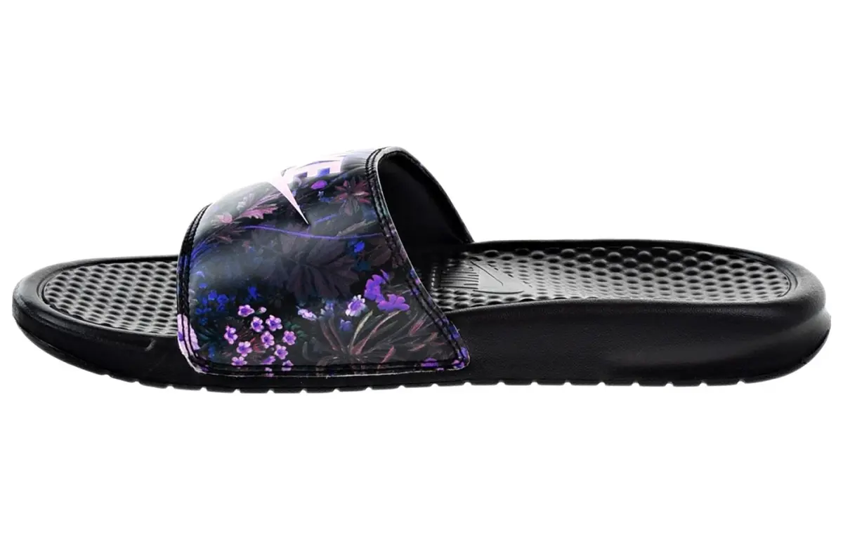 Nike Benassi Rubber Sole Slide Slippers Women's Black Purple