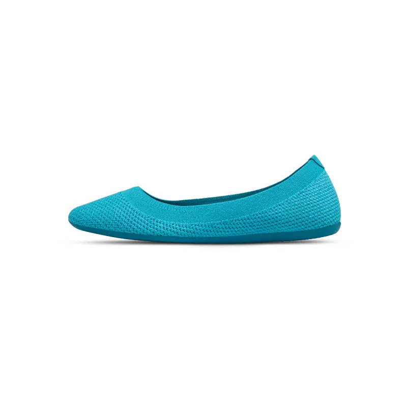 Allbirds Tree Breezers Slip Resistant Low top Sports Casual Shoes Women's Caribbean Blue