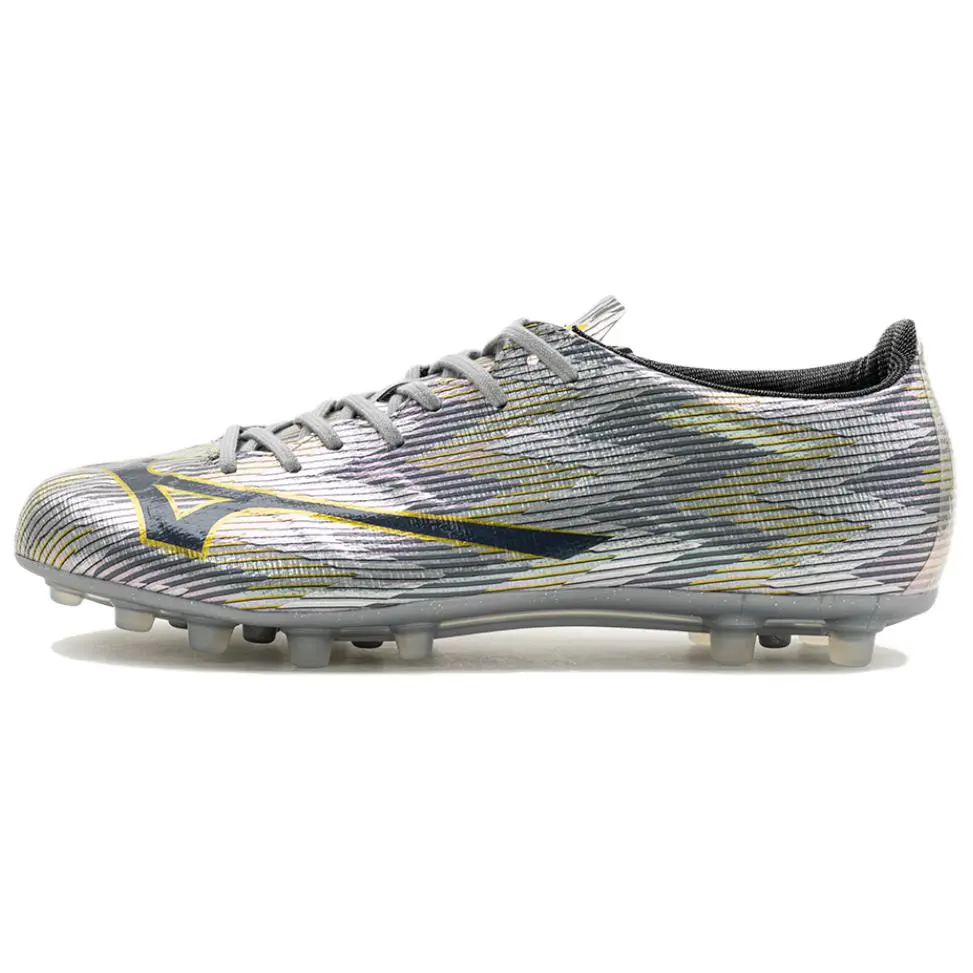 Mizuno Alpha 2 Soft And Comfortable Slip Resistant Abrasion Resistant Soccer Shoes Men's Silver