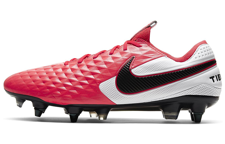 Nike Tiempo Legend 8 Elite SG Pro AC soft artificial grass football boots for men and women, red and white