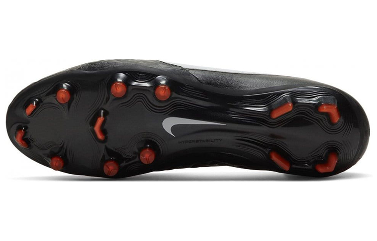Мужские кроссовки Nike Tiempo Legend 8 Elite 4 FG (черный / оранжевый) — Чёрный / оранжевый — фото 5