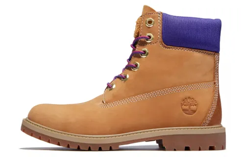 Timberland 6 Inch Heritage Cupsole Boots 'Wheat Nubuck With Purple' Women's