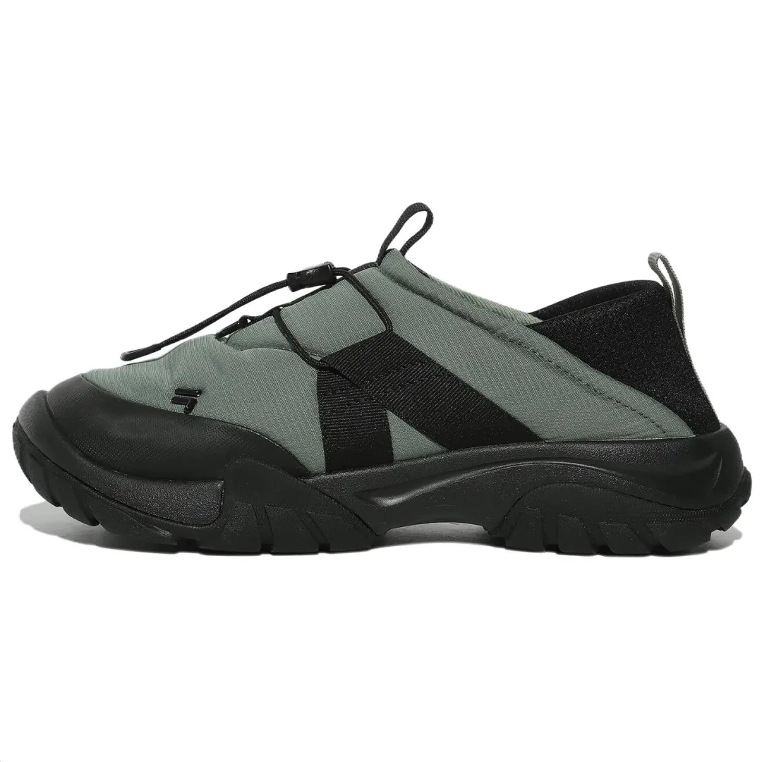 FILA Puffer Slip on Low top Casual Shoes Unisex Gray Black