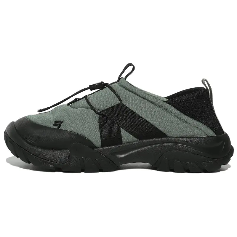 FILA Puffer Slip on Low top Casual Shoes Unisex Gray Black