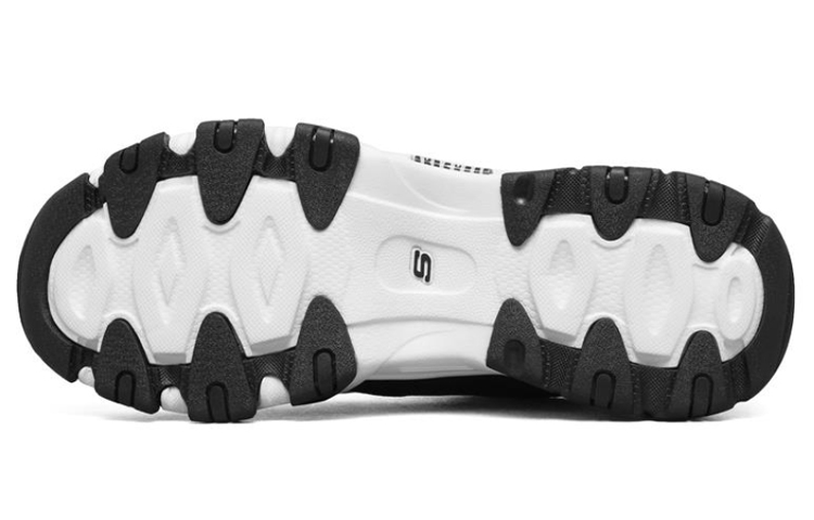 Женские кроссовки Skechers D'LITES 2.0 (черно-белые) — Чёрный / белый — фото 5