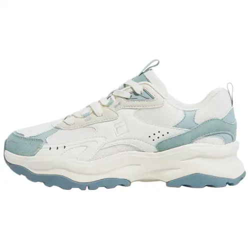 FILA Wood Block Abrasion Resistant Lightweight Wear resistant And Lightweight Low top Casual Shoes Unisex White
