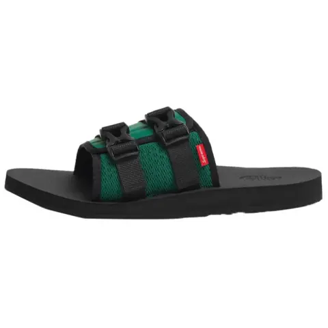 THE NORTH FACE X Supreme Trekking Base Camp Strap Slides 'Black Green'