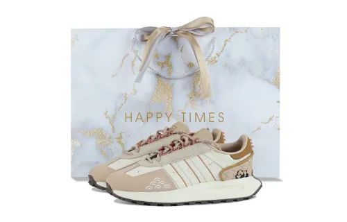 Adidas Originals Retropy E5 Cushioning Slip Resistant Abrasion Resistant Low top Casual Shoes Unisex Brown White