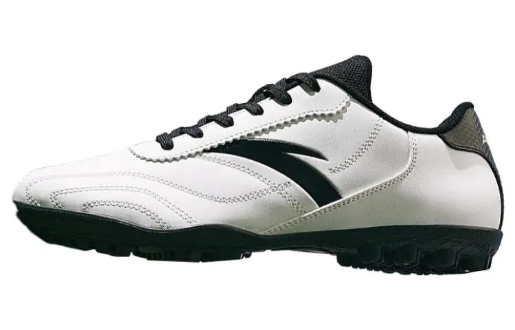 Anta TF Turf Artificial Turf Slip Resistant Soccer Shoes Men's White Black